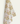 Een Keukendoek Pink Blooms met bloemenprint in zachtroze en goudtinten elegant gedrapeerd tegen een witte achtergrond, met superieure absorptie door Bubble & Blend.