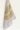 Een enkel stuk Keukendoek Whimsy Meadow Off White keukenpapier van Bubble & Blend met delicate, geschilderde illustratie van een plant met goudbruine bladeren die over de rand van een effen oppervlak hangen, bekend om zijn superieure absorptie.