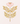 Een elegante Keukendoek Whimsy Meadow Off White met bovenaan een roze bloem in volle bloei, met daaronder een symmetrisch arrangement van groene bladeren en kleinere gele bloemen die zich vertakken, alles tegen een zachte, pastelkleurige achtergrond.