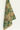 Een stuk Keukendoek Whimsical Nature van Bubble & Blend met een gescheurde rand, voorzien van een patroon van groene bladeren en gele bloemen op een superieure absorptie beige achtergrond.