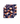 Een bloemmotief met witte, oranje en gele bloemen verweven met paarse wijnranken en bladeren op een donkerblauwe achtergrond. De afbeelding lijkt een digitale weergave of een stoffenprint op de Vaatdoekjes Set Royal Amethyst van Bubble & Blend.