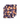 A colorful and intricate floral pattern with vivid orange and cream flowers, set against a swirling dark blue background with delicate greenery and white accents, featuring quick-drying technology for Bubble & Blend's Vaat Doekjes Set Pearl Plum towels.