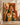Terra aarde tinten canvas schilderij vrouw met bloemen