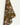 A triangular Kitchen Towel Wander Bloom crafted with Geoweave technology, featuring an intricate floral pattern in shades of pink, gold, and green on a dark background, elegantly draped against a light surface by My Store.