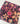 Close-up van Spiced Petals bloemenprint in warme roze, oranje en bruine tinten – Bubble & Blend woonaccessoires en deurmatten