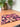 sample droogloopmat burgundy met bloemen